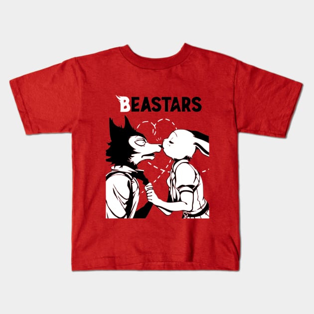 Legosi and Haru Beastars Kids T-Shirt by OtakuPapercraft